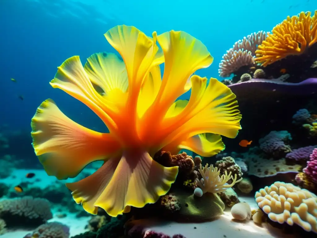 Planificación acuario marino exitoso: Fotografía asombrosa de un arrecife de coral próspero en un acuario marino, mostrando un ecosistema vibrante y diverso lleno de vida marina colorida y formaciones de coral intrincadas