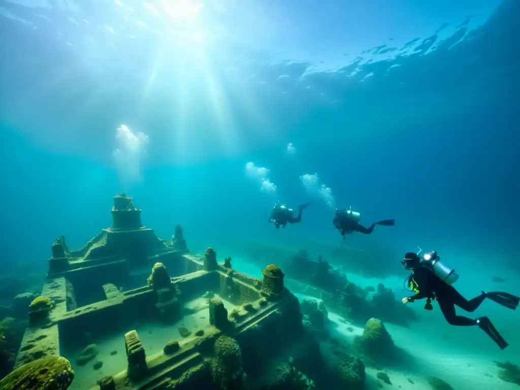 Arqueólogos mapean civilizaciones sumergidas con tecnología avanzada, capturando la belleza de la ciudad antigua bajo el mar