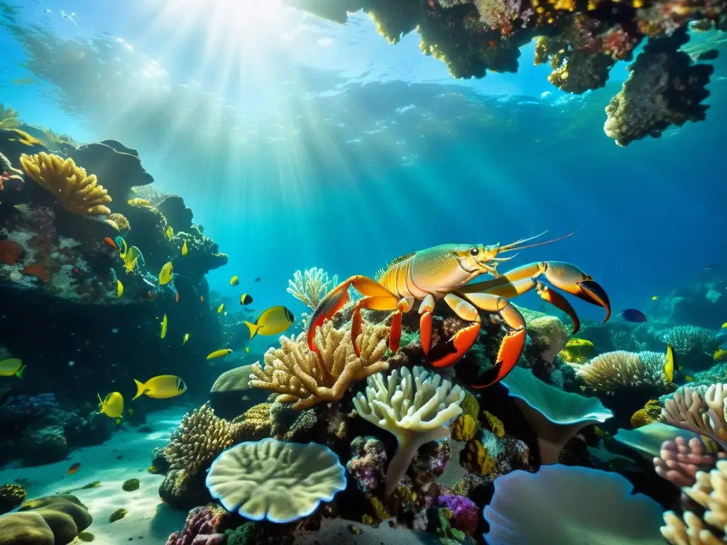 Un arrecife de coral vibrante rebosante de vida marina