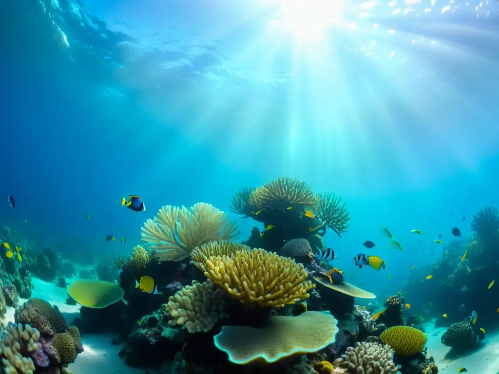 ¡Explora la biodiversidad del arrecife de coral en esta impresionante imagen submarina! Certificaciones buceo conservación marina