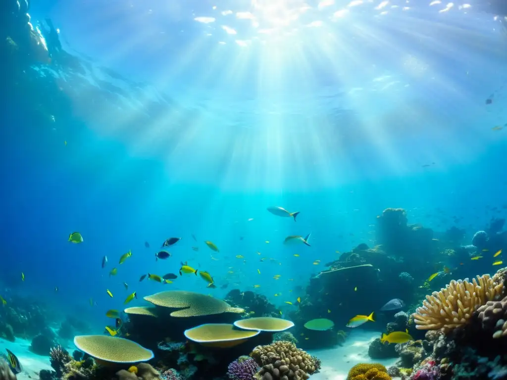 Arrecife de coral vibrante: vida marina en un mundo submarino Un arrecife de coral vibrante con peces tropicales y criaturas marinas exóticas