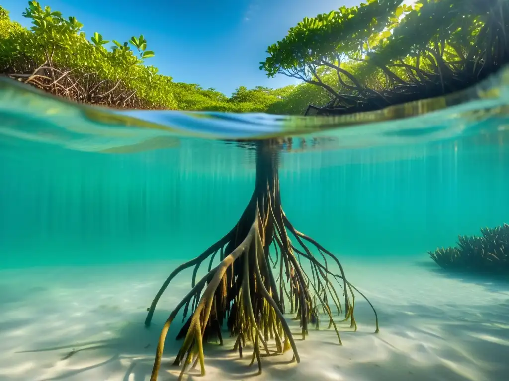 Un bosque de manglares subacuático, vital para la conservación marina