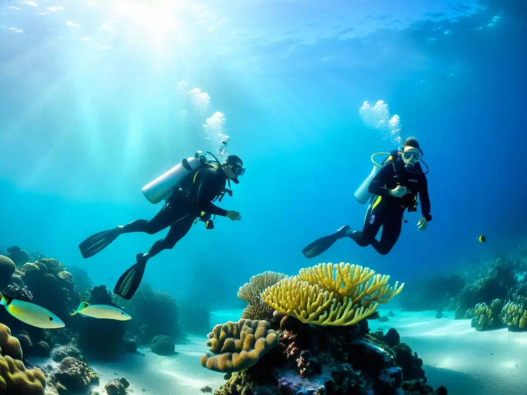 Buceo adaptado para discapacitados: Diversidad, inclusión y maravillas submarinas en arrecife de coral vibrante