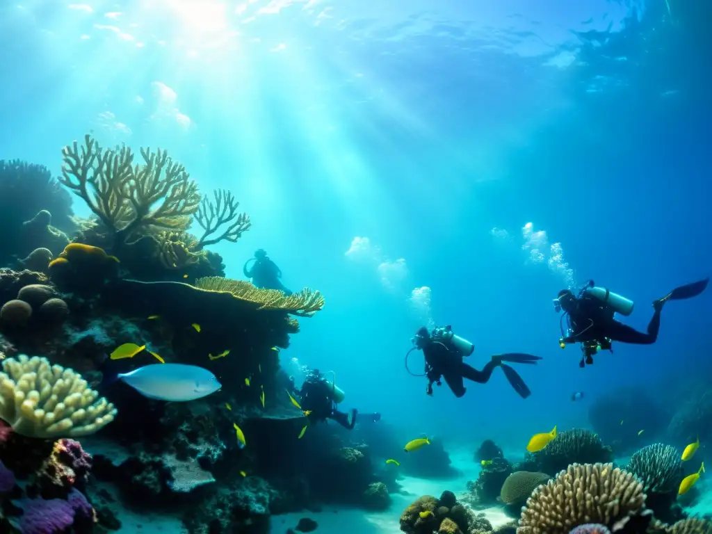 Buceo adaptado para discapacitados: exploración de coral vibrante con diversidad y empoderamiento bajo el mar