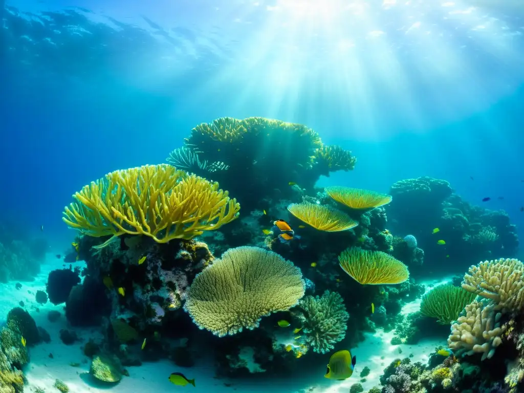 Buceo gourmet en aguas sicilianas: Un vibrante arrecife de coral con vida marina colorida y una atmósfera cautivadora bajo el agua