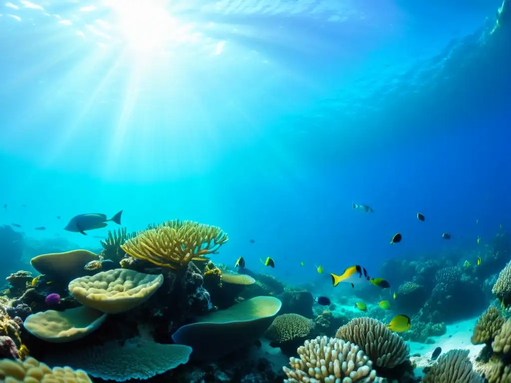 Buceo de lujo en islas Similan: un vibrante arrecife de coral con peces tropicales, anémonas y una majestuosa tortuga marina