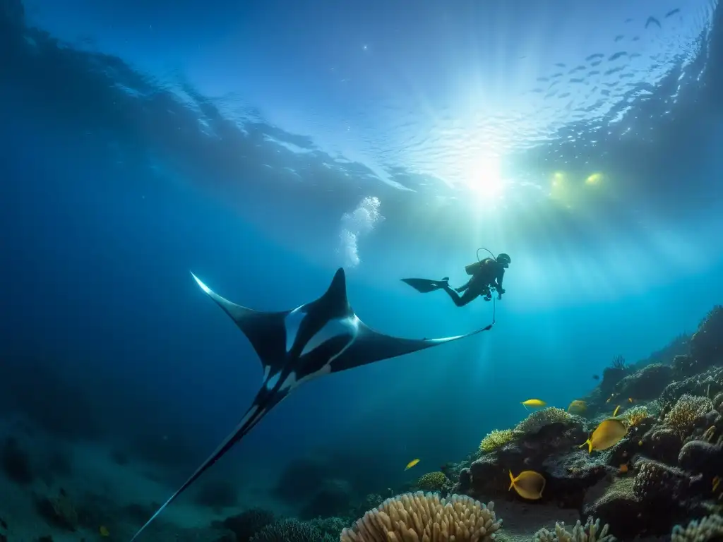 Certificación buceo nocturno magia submarina: Inmersión nocturna con bioluminiscencia, peces y mantarraya en un mundo submarino fascinante y vibrante