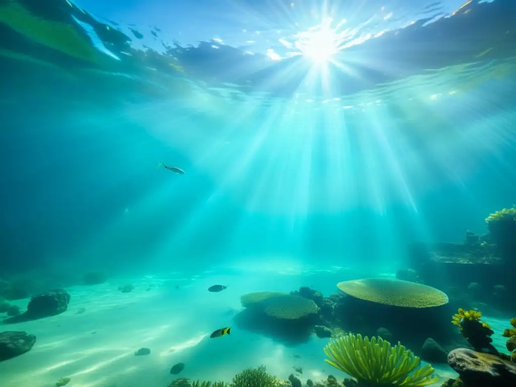 Buceo en ríos sagrados y lagunas ancestrales: Fotografía submarina de belleza serena, con flora, fauna y ruinas sumergidas