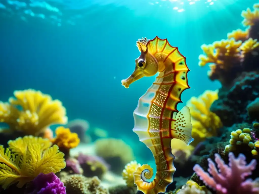 Maravillosa fotografía de criaturas marinas pequeñas entre corales vibrantes en aguas cristalinas