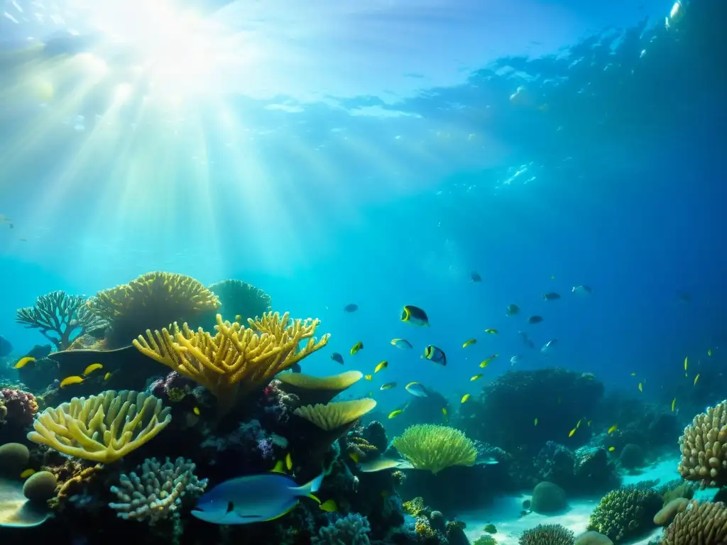 Descubrimiento de especies marinas sorprendentes en un vibrante arrecife de coral lleno de vida marina y colores cautivadores bajo el agua