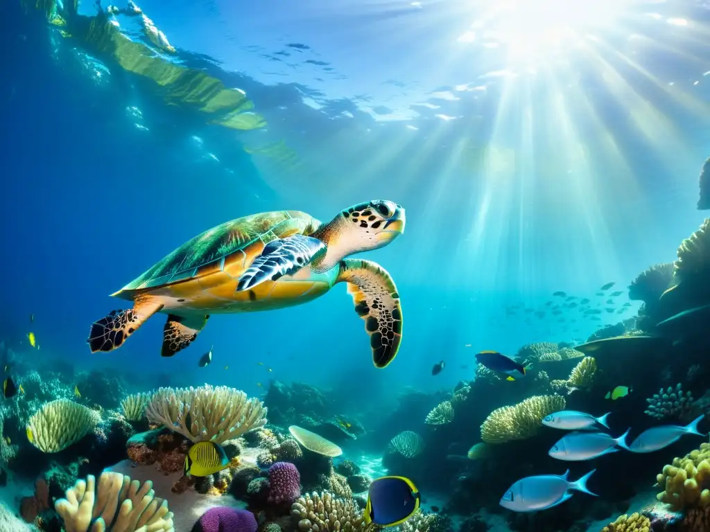 Descubrimiento de nuevas especies marinas en un vibrante ecosistema submarino lleno de vida y color