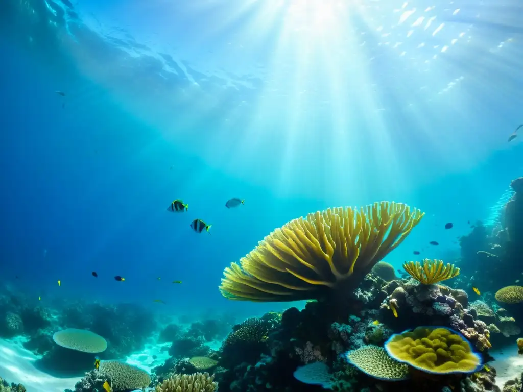 Deslumbrante vida marina en arrecife de coral, ajustes cámara para fotografía submarina