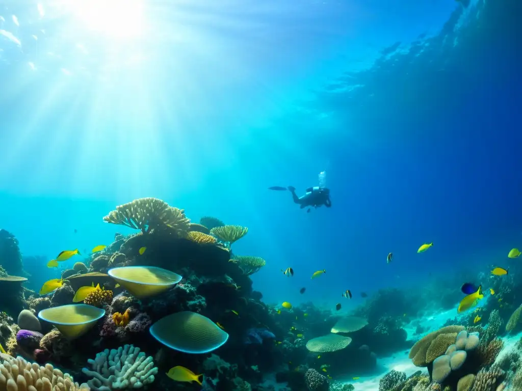 Explora la diversidad del arrecife de coral con peces y tortugas marinas