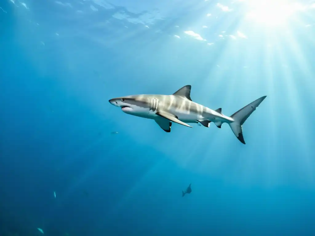 Diversidad de tiburones en océanos: majestuosos tiburones surcando aguas cristalinas, capturando su belleza y poder en la naturaleza