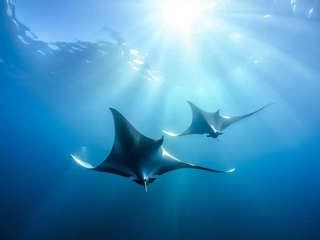 Encuentros con mantarrayas en Socorro: Grupo de buceadores maravillados observando majestuosas mantarrayas en aguas cristalinas