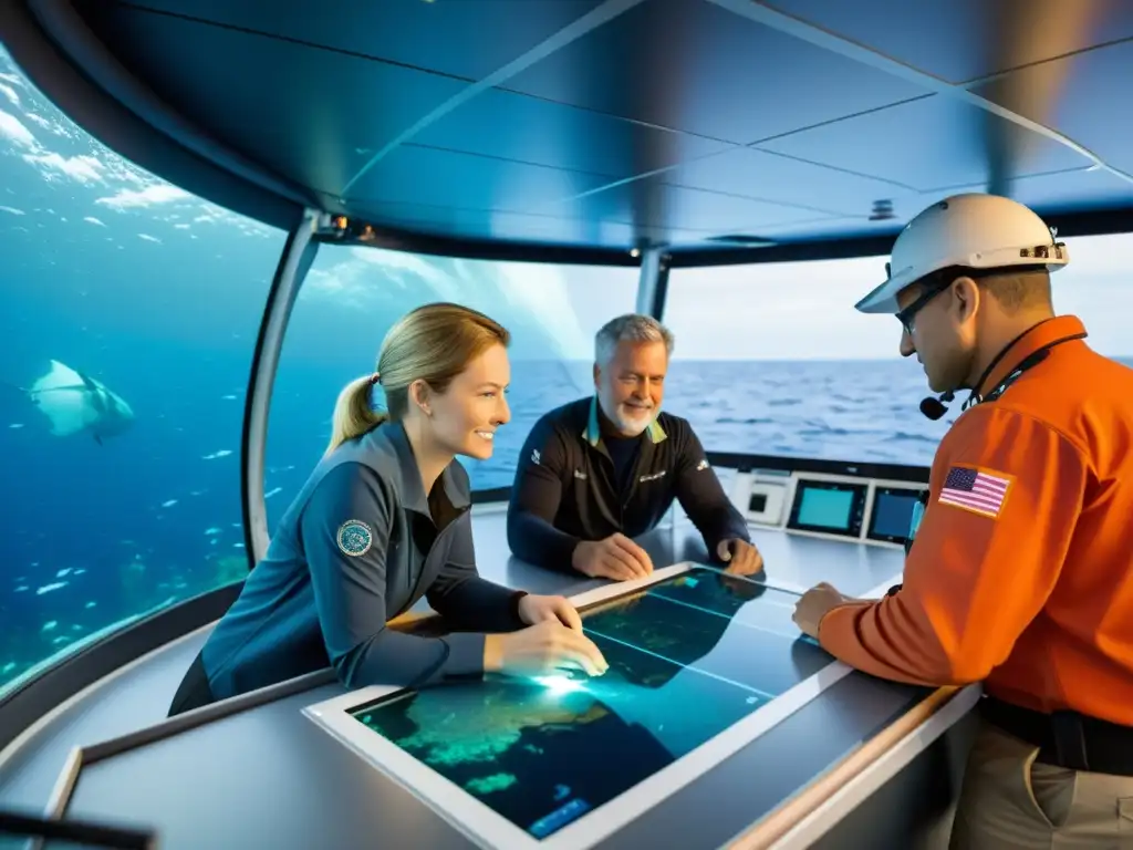 Un equipo de científicos marinos colabora en el mapeo del fondo marino con tecnología avanzada