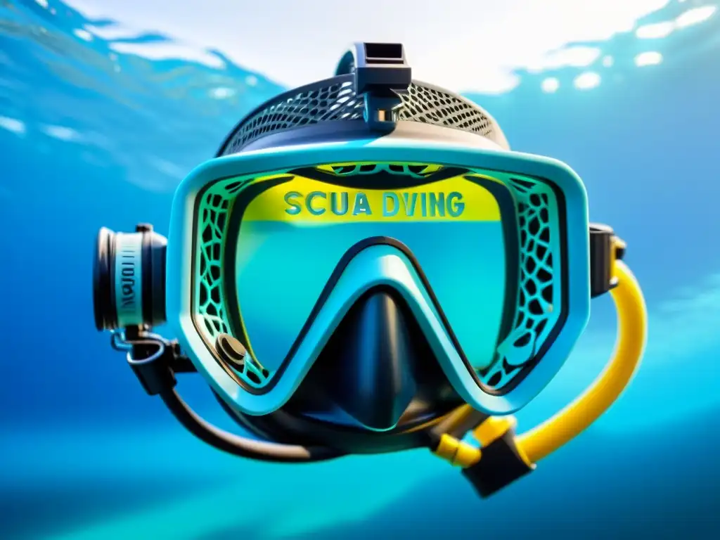 Personalización equipos buceo con impresión 3D: Detalles de máscara y regulador personalizados en vibrantes colores bajo el agua