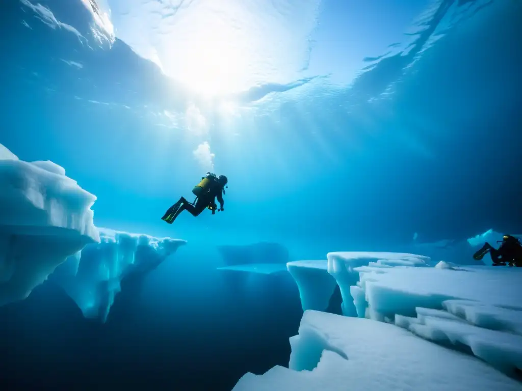 Espectacular buceo en hielo extremo