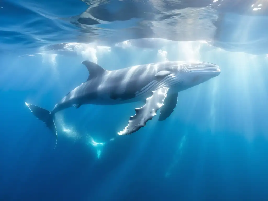 Espectacular migración de ballenas jorobadas en aguas cristalinas