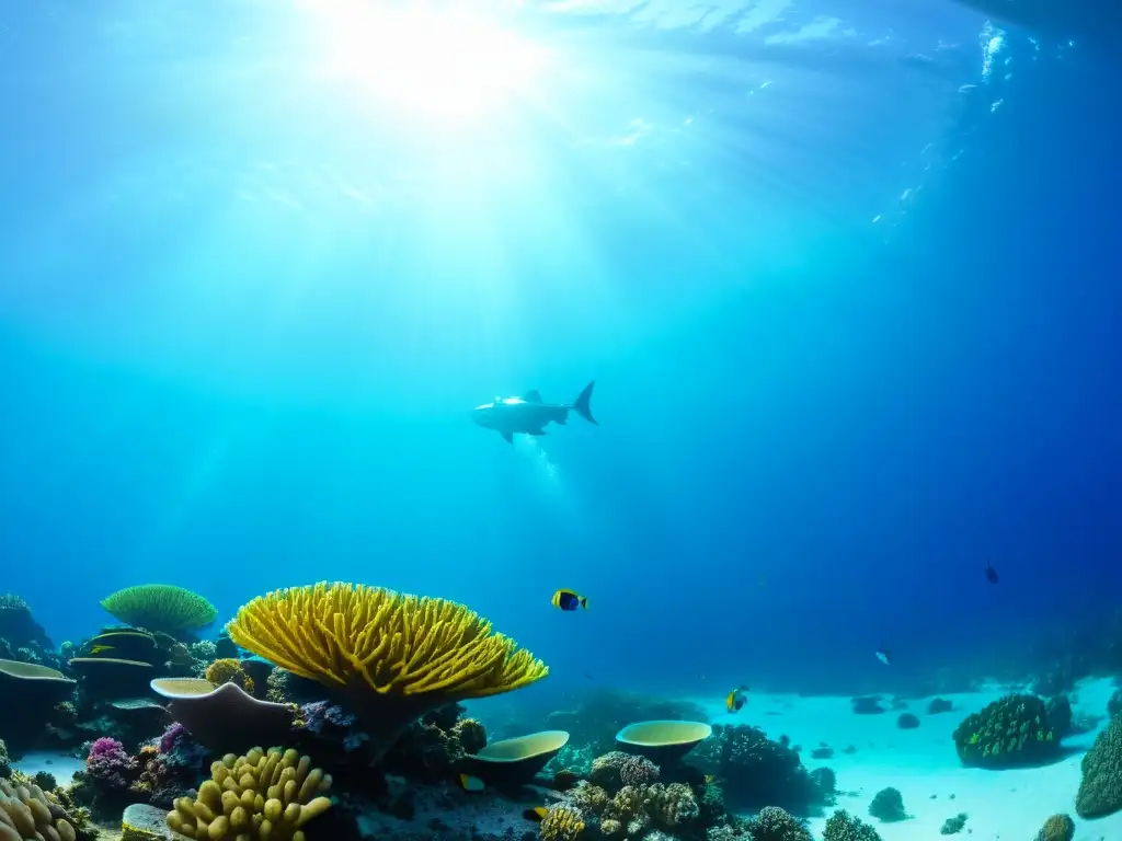 Un espectacular mundo submarino en los atolones privados de Fiji, con un vibrante arrecife de coral y peces de colores