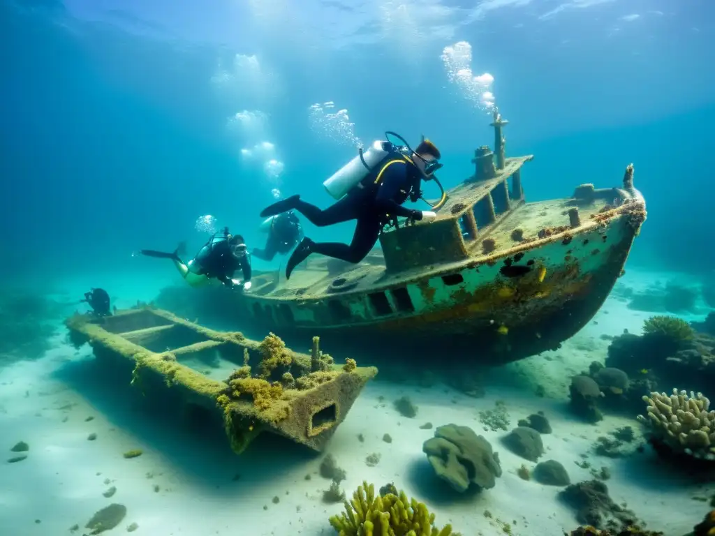 Excavación subacuática de un naufragio antiguo, conservación y técnicas de preservación en desafíos del agua