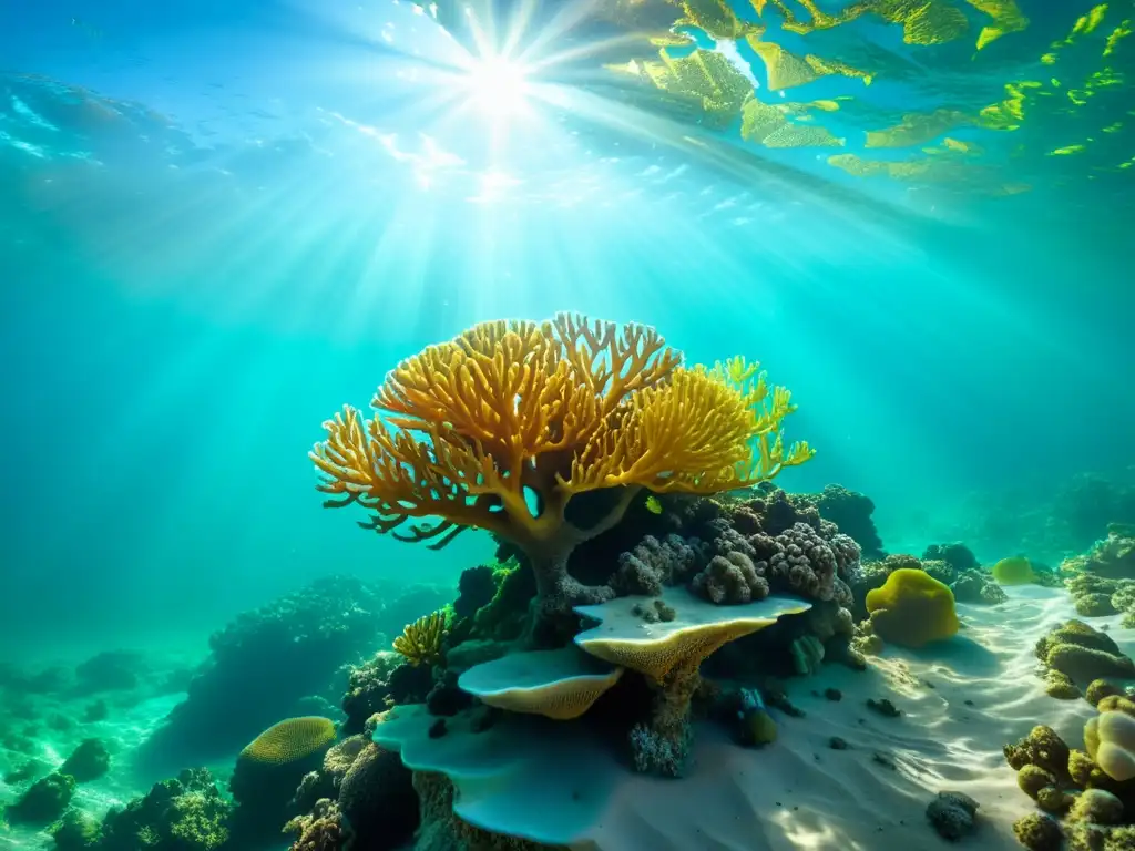 Exfoliante natural del mar muerto: Fotografía submarina de un vibrante arrecife de coral en el Mar Muerto, mostrando su belleza única y colorida