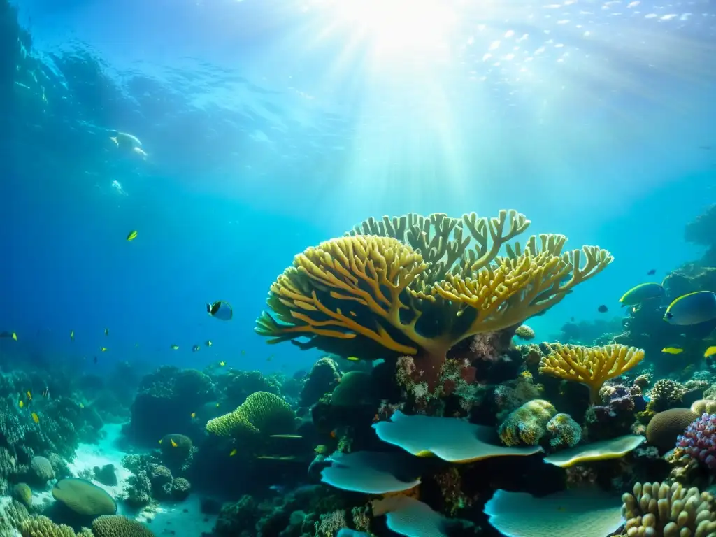 Exploración de la vida marina en el Mar de Weddell: un arrecife de coral vibrante y diverso, con peces tropicales entre corales coloridos