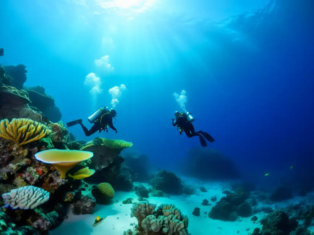 Exploradores marinos desafían peligros en una asombrosa expedición submarina entre corales y vida marina, con equipo de alta tecnología