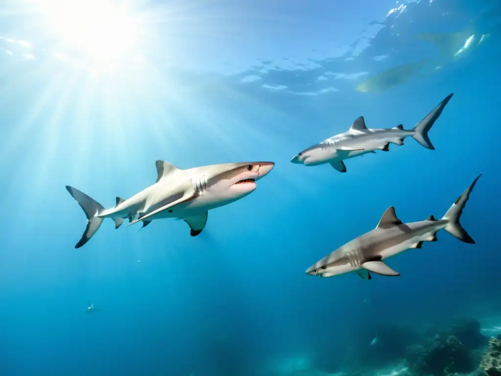 Fascinante simbiosis en el fondo marino entre tiburones y peces limpiadores