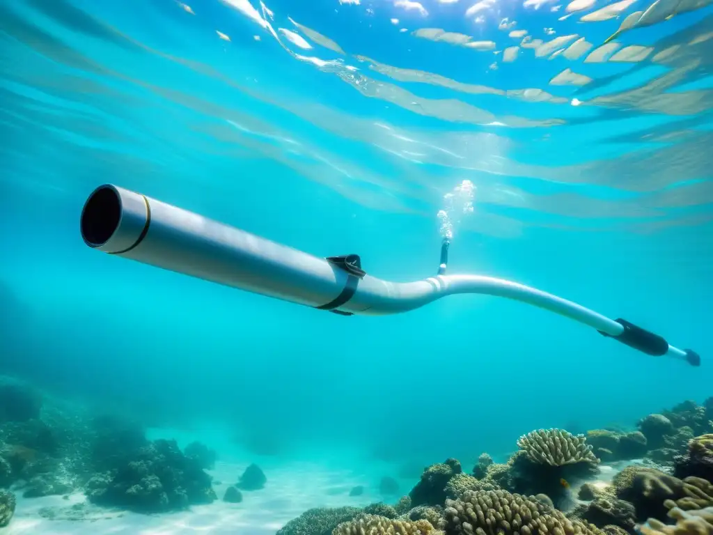 Un fascinante tubo respirador para esnórquel avanzado con vida marina vibrante y aguas turquesas