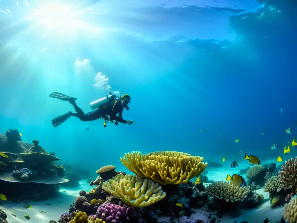 Un fotógrafo submarino captura la belleza de un arrecife de coral vibrante y lleno de vida marina