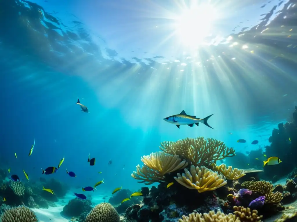 Un fotógrafo submarino captura la belleza de un vibrante arrecife de coral, utilizando técnicas de descenso para videógrafos submarinos