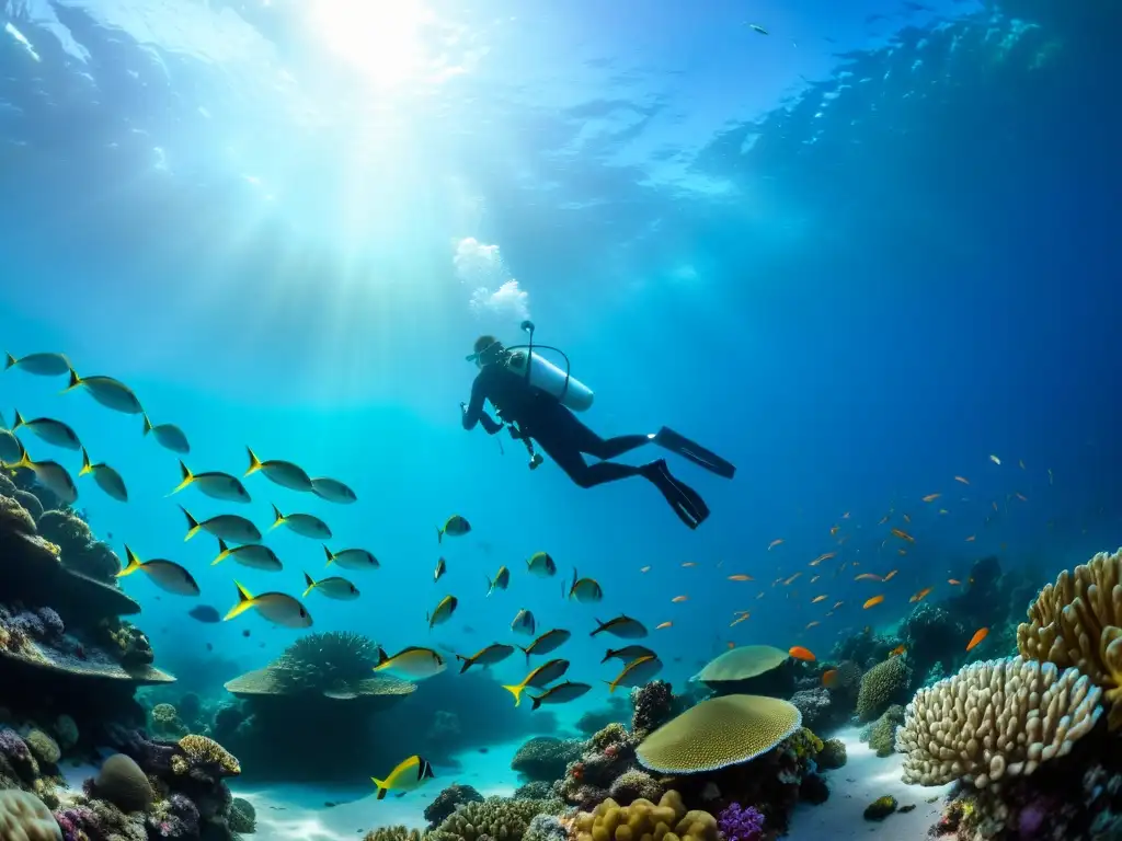 Un fotógrafo submarino captura la vida marina en un vibrante arrecife de coral