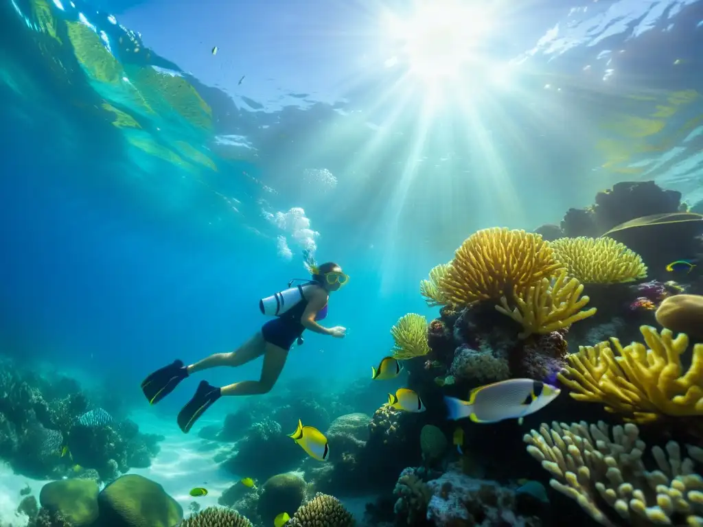 Un grupo de niños disfruta de un emocionante curso de buceo para niños, explorando un mundo submarino lleno de vida y color