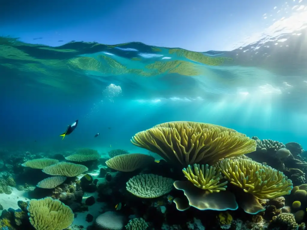 Imagen impactante de un arrecife de coral afectado por la problemática salinización de mares