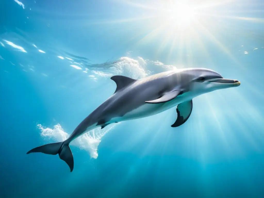 Imagen de un nadador profesional realizando ejercicios para perfeccionar el aleteo con eficiencia hidrodinámica bajo el agua cristalina