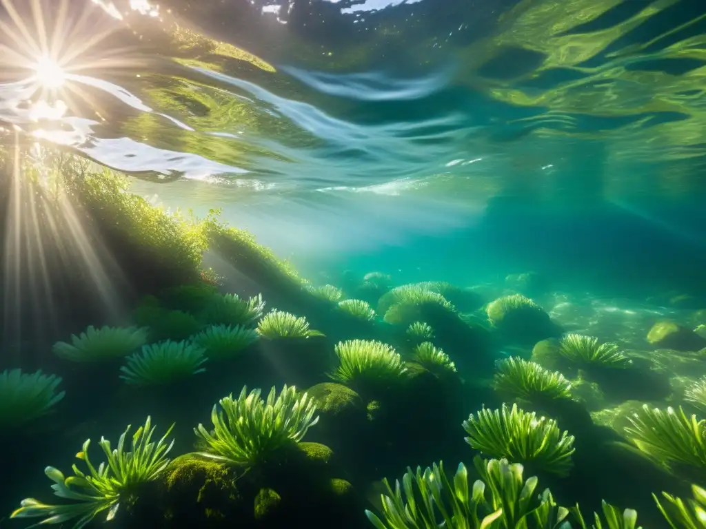 Imagen de técnicas de captura de imágenes de aguas dinámicas: un río poderoso con patrones y texturas hipnóticos iluminados por la luz solar