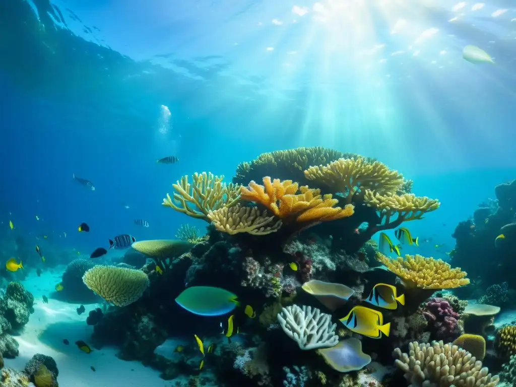 Imagen de un vibrante arrecife de coral en el Mediterráneo