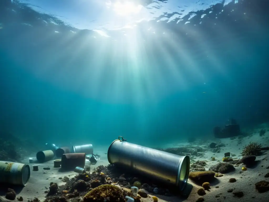 Impactante imagen subacuática: la contaminación en las zonas abisales revela el impacto humano en un entorno sereno y alienígena