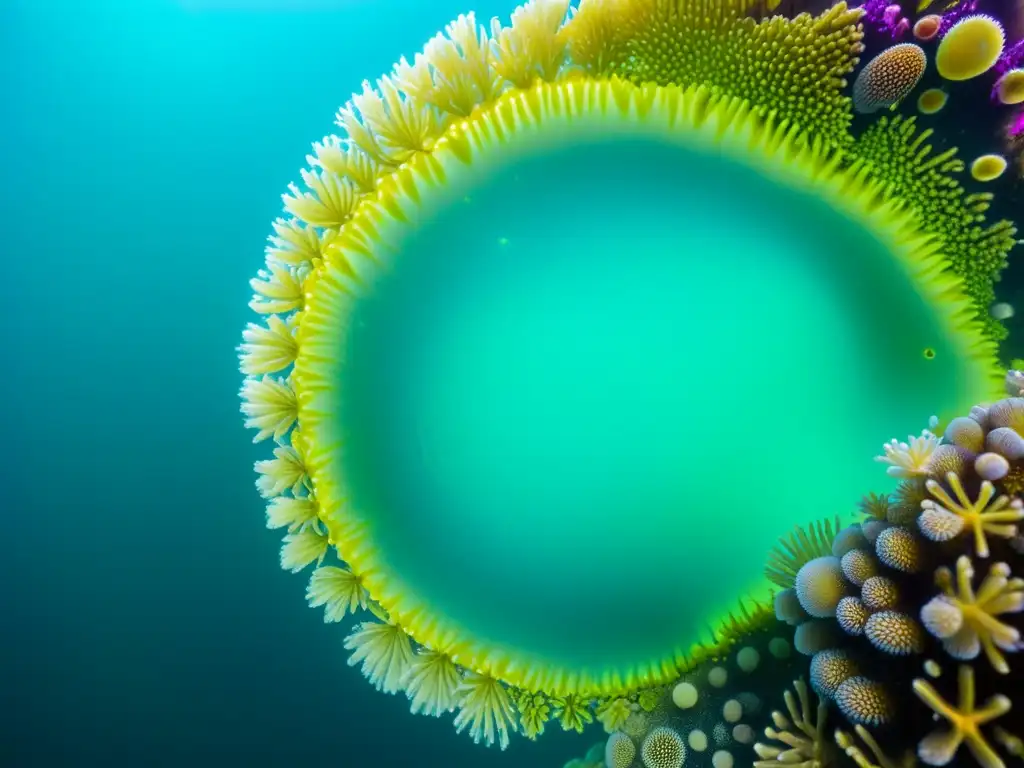 La importancia de los microorganismos marinos cobra vida en una vibrante fotografía submarina llena de vida y color