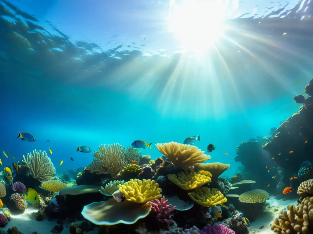 Un impresionante arrecife de coral rebosante de vida marina