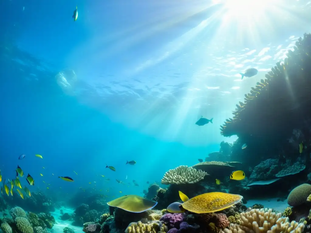 Un impresionante arrecife de coral rebosante de vida marina