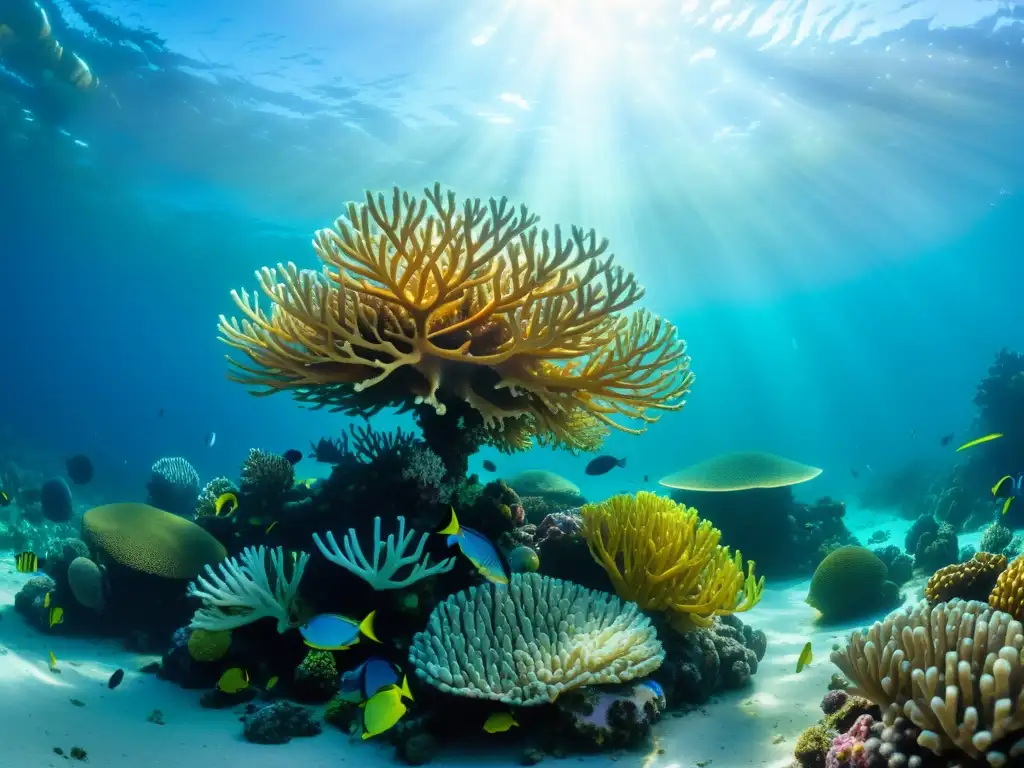 Una impresionante imagen submarina revela un vibrante e diverso ecosistema de arrecifes de coral