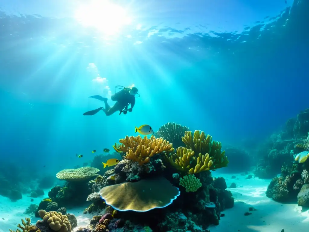 Un impresionante paisaje submarino en Cozumel con vida marina colorida y coral vibrante, ideal para un plan de buceo seguro