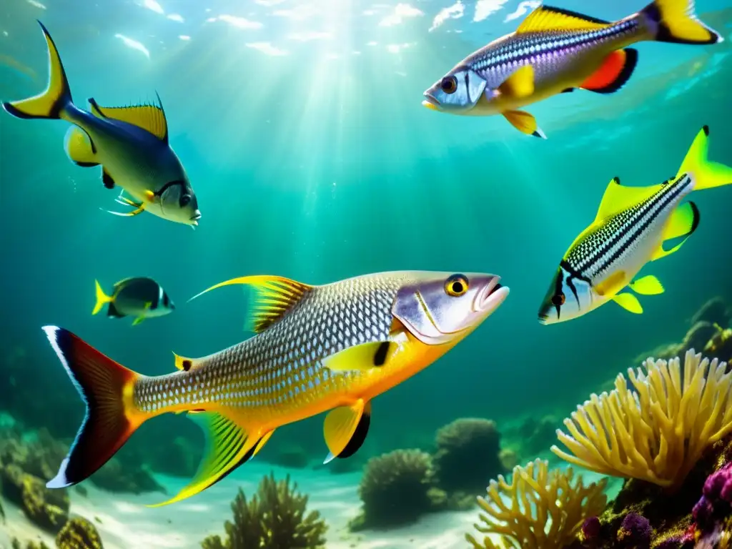 Batalla submarina: Competencia feroz entre especies nativas e invasoras Intensa competencia entre especies marinas en vibrante fotografía submarina