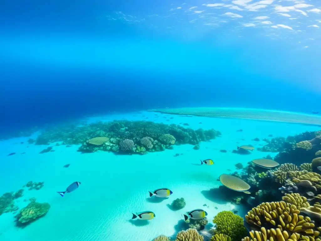 Bajo el mar de Maldivas, un paraíso de buceo de lujo con vida marina vibrante y aguas cristalinas