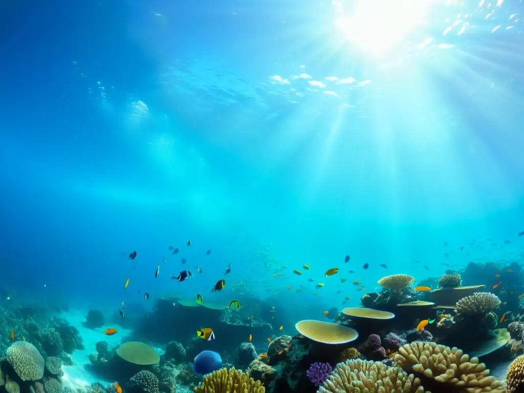 Maravilloso arrecife de coral con vida marina, ideal para incubadoras de acuario para reproducción