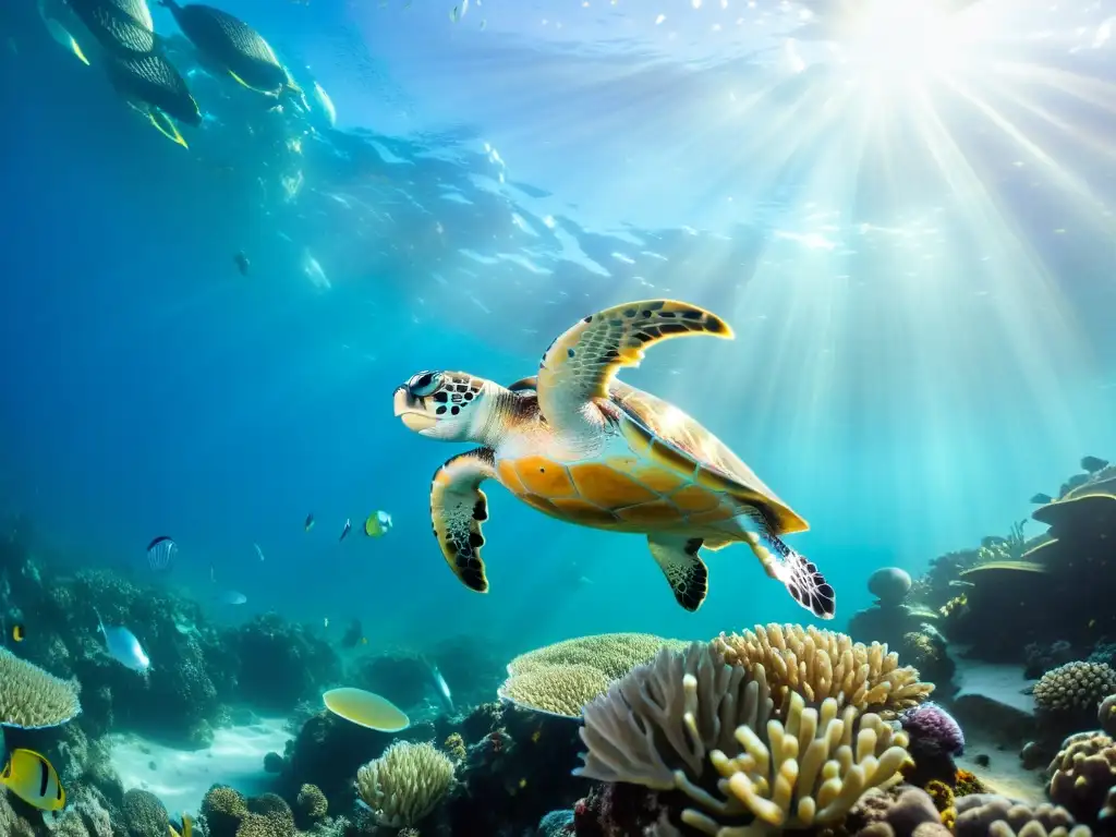 Maravilloso ecosistema marino con diversa vida y belleza natural