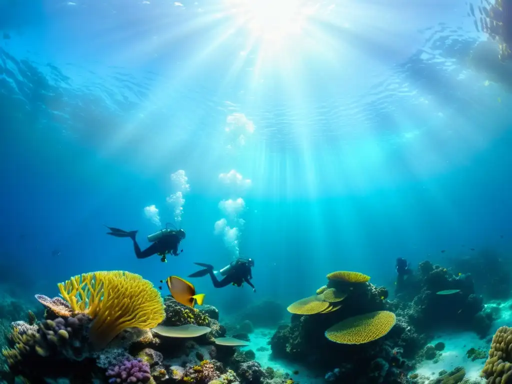 Un mundo submarino asombroso con un arrecife de coral vibrante y vida marina colorida