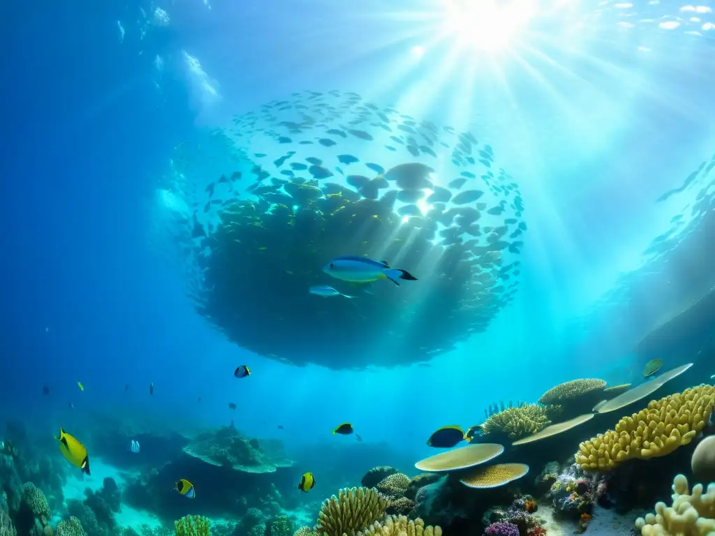 Un mundo submarino de maravillas: arrecife de coral vibrante, peces tropicales, tortugas y aguas cristalinas